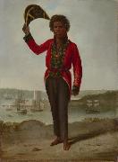 Augustus Earle Portrait of Bungaree, a native of New South Wales, with Fort Macquarie, Sydney Harbour, china oil painting artist